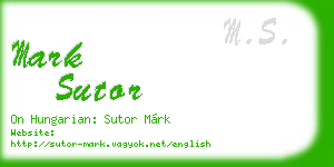 mark sutor business card
